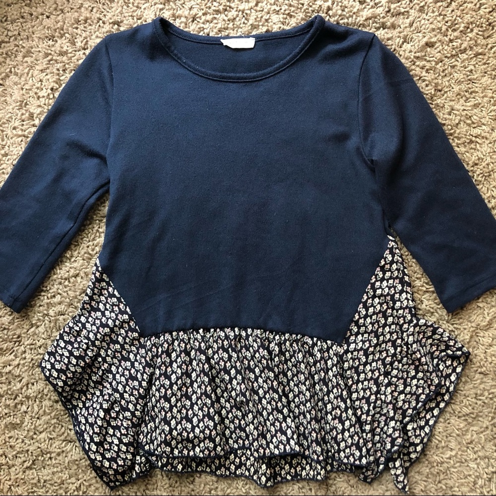 Girls 3/4 length sleeve sweater top